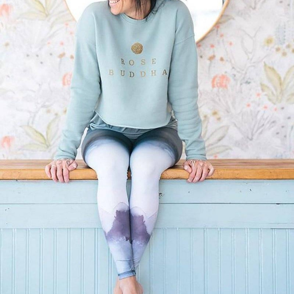 Rose Buddha Lake Louise Eco Leggings size 4 SPF 50 Reversible